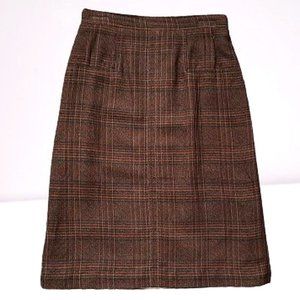 Lovely fall colors vintage plaid pencil skirt